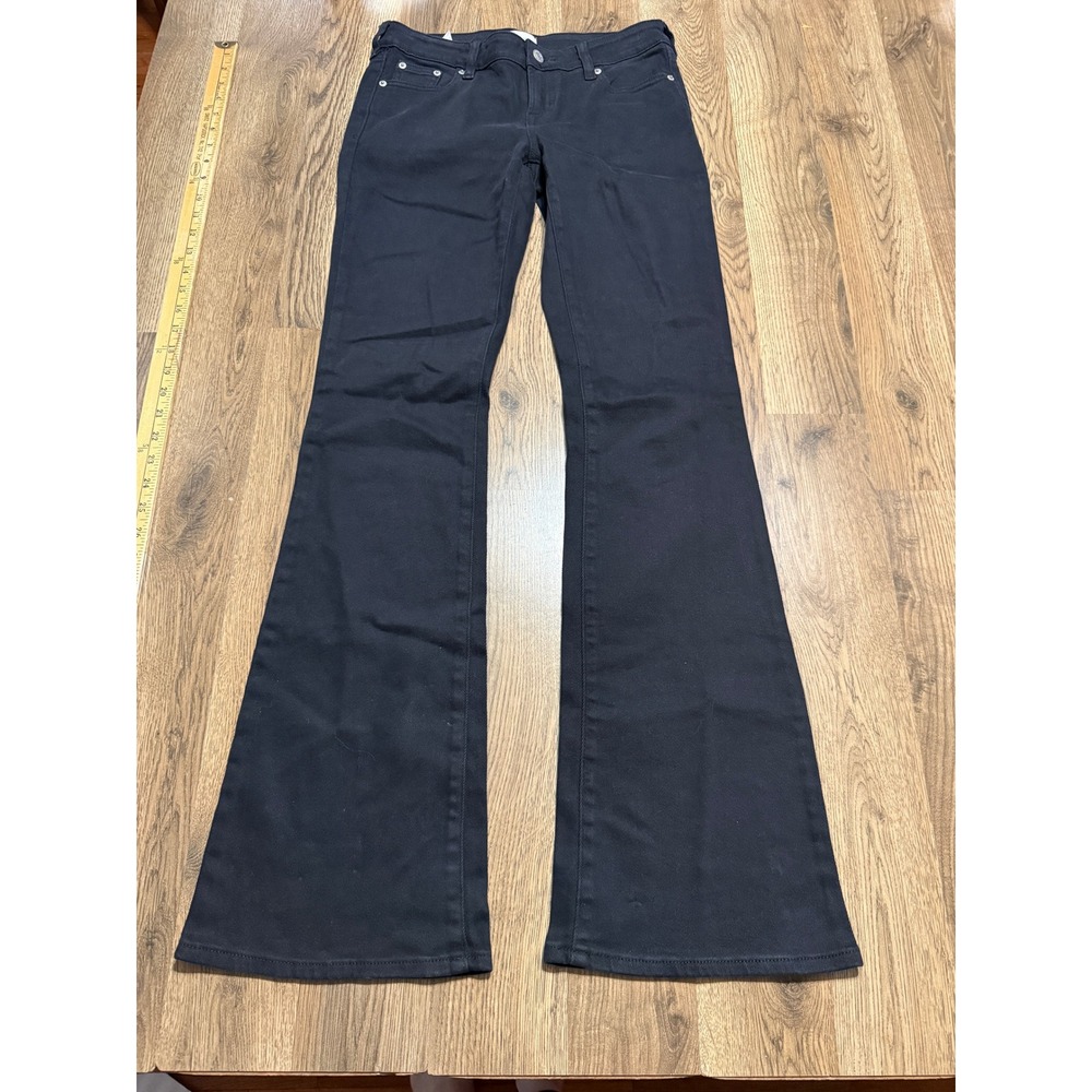 PacSun Jeans Womens Size 27 Black Flare Leg Denim Stretch Low Rise